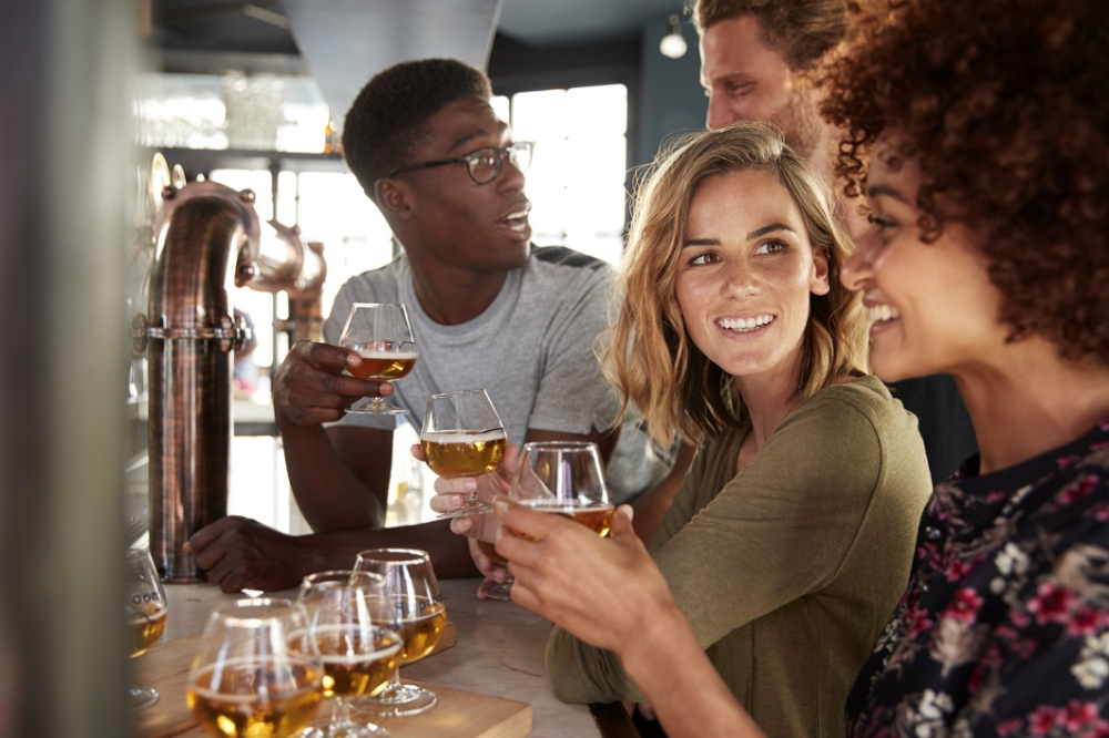 Group of people drinking